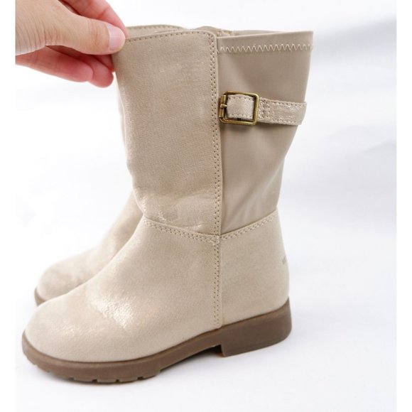 BEST GIRLS' STRIDE RITE WILLOW BOOTIE SHOE AND BOOT, GOLD LEATHER, 9 - Picture 7 of 10